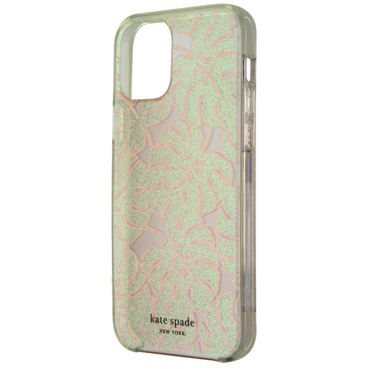 Kate Spade Hardshell Case for iPhone 12/12 Pro - Island Leaf Pink Glitter Cell Phone - Cases, Covers & Skins Kate Spade    - Simple Cell Bulk Wholesale Pricing - USA Seller