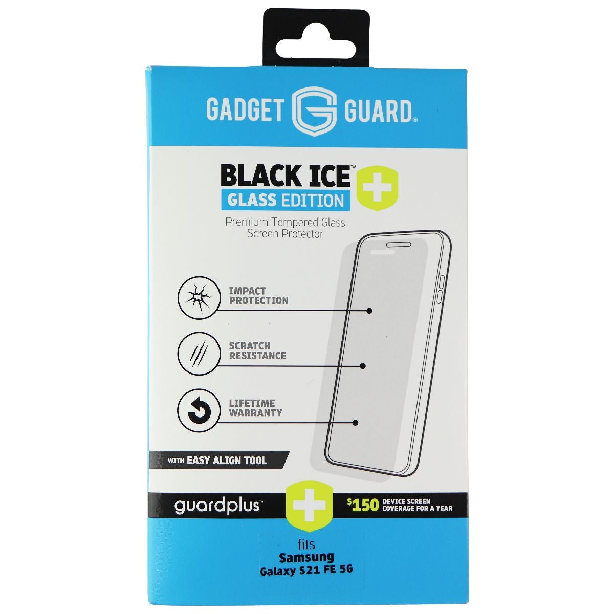 Gadget Guard Black Ice Plus Glass Edition Screen Protector for Samsung S21 FE 5G Cell Phone - Screen Protectors Gadget Guard    - Simple Cell Bulk Wholesale Pricing - USA Seller