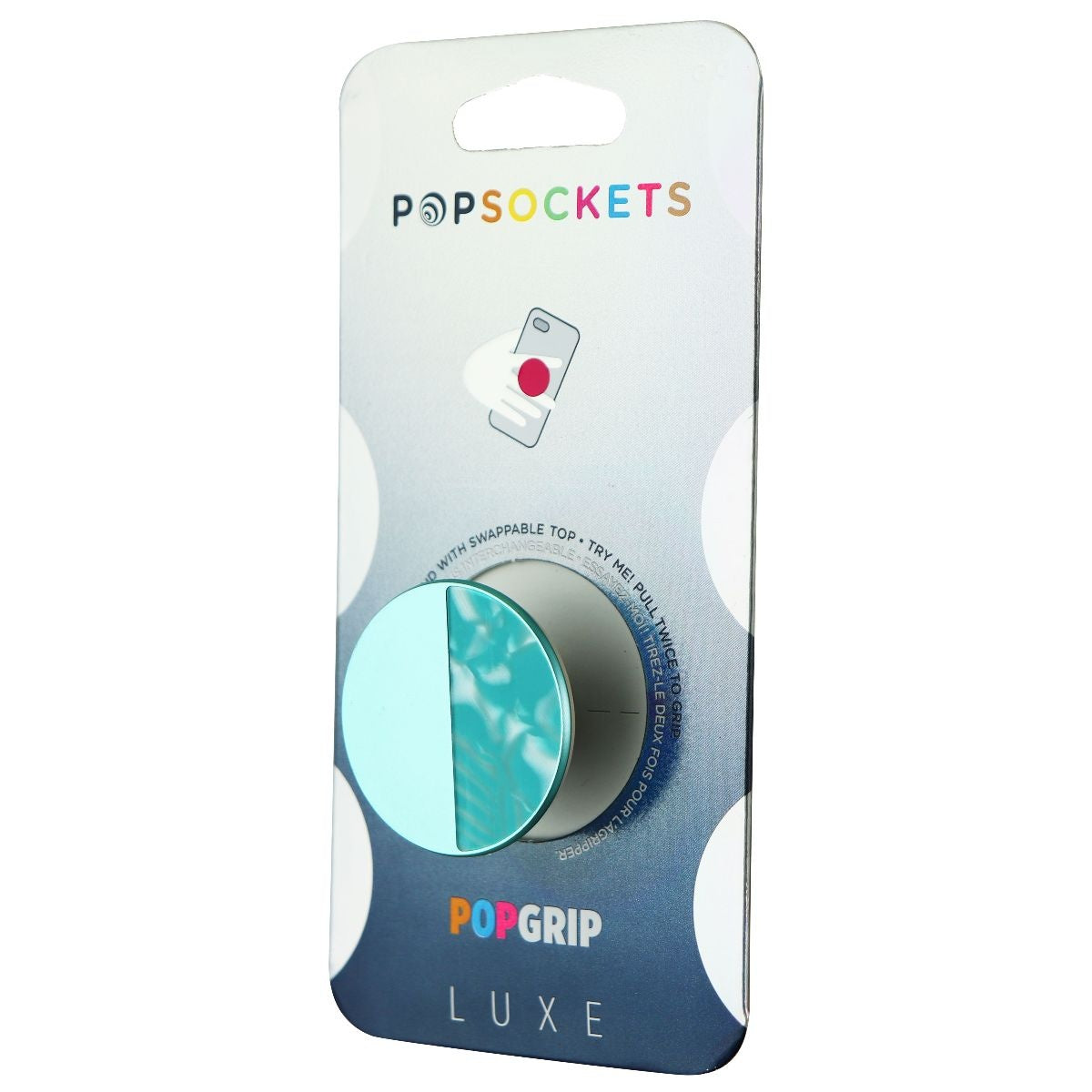 PopSockets PopGrip - Expanding Stand and Grip - Glam Inlay Acetate Aquamarine Cell Phone - Mounts & Holders PopSockets    - Simple Cell Bulk Wholesale Pricing - USA Seller