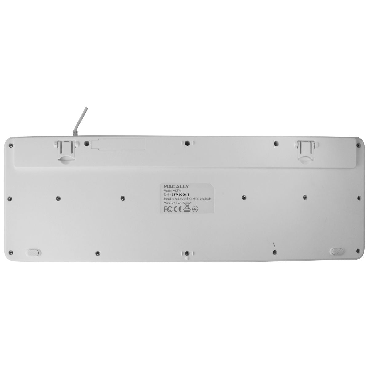 MACALLY MKEYX Full Size (104 Key) USB Wired Keyboard for Mac/Windows PC - White Gaming/Console - Keyboards & Keypads Macally    - Simple Cell Bulk Wholesale Pricing - USA Seller