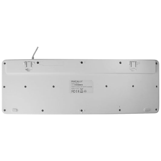 MACALLY MKEYX Full Size (104 Key) USB Wired Keyboard for Mac/Windows PC - White Gaming/Console - Keyboards & Keypads Macally    - Simple Cell Bulk Wholesale Pricing - USA Seller