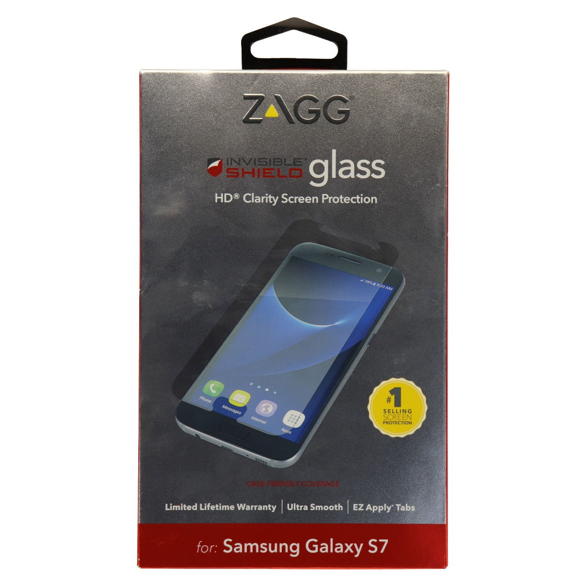 ZAGG InvisibleShield Tempered Glass Screen Protector for Samsung Galaxy S7 Clear Cell Phone - Screen Protectors ZAGG    - Simple Cell Bulk Wholesale Pricing - USA Seller
