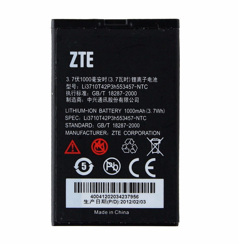 OEM ZTE Li3710T42P3h553457 900 mAh Replacement Battery for ZTE D930/R90/T90 Cell Phone - Batteries ZTE    - Simple Cell Bulk Wholesale Pricing - USA Seller